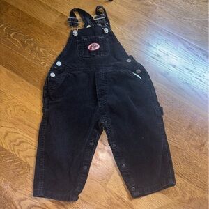 vintage 90s baby sport Black Corduroy Overalls size 18 months